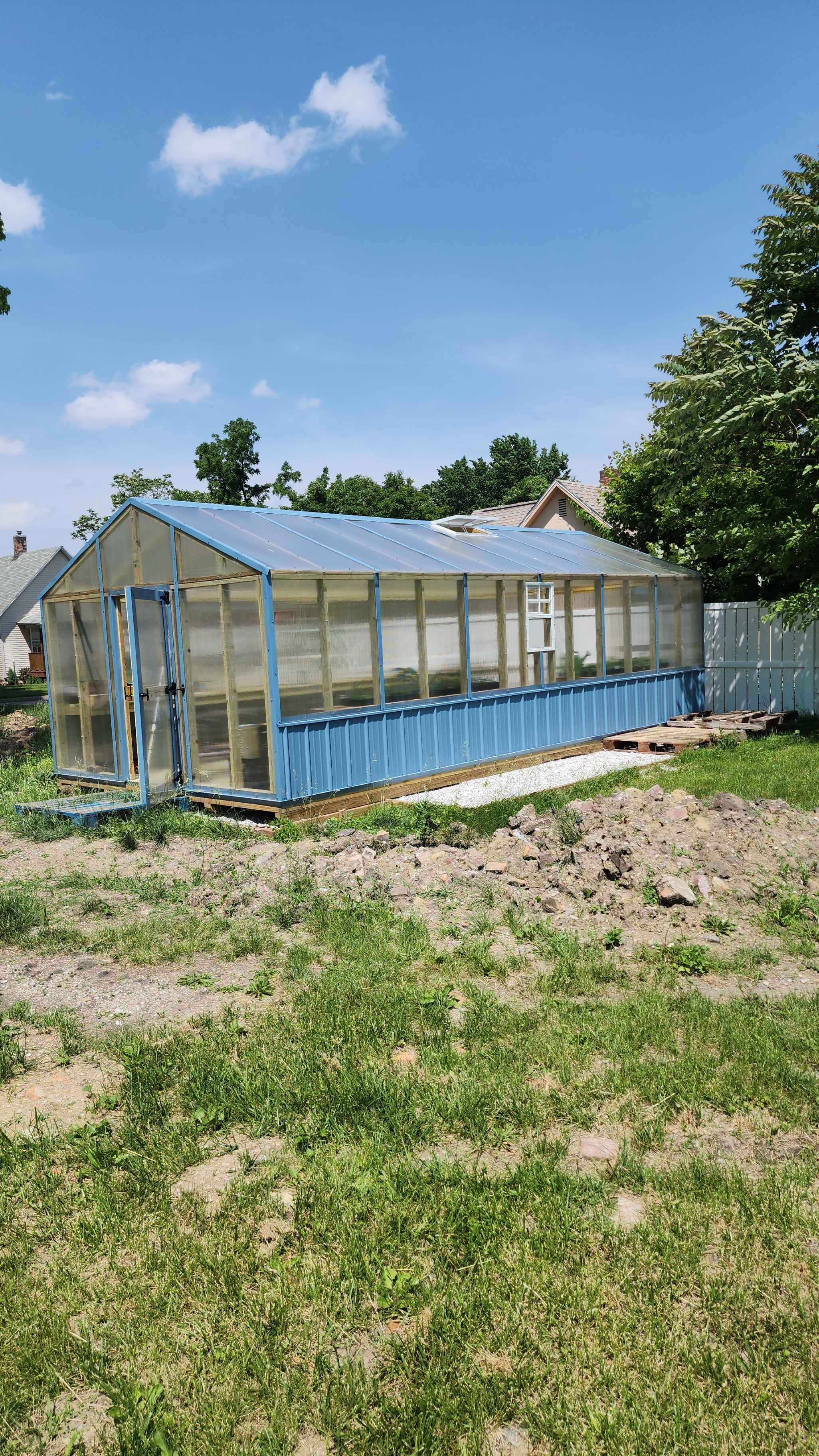 Baxter Gardens greenhouse exterior front view